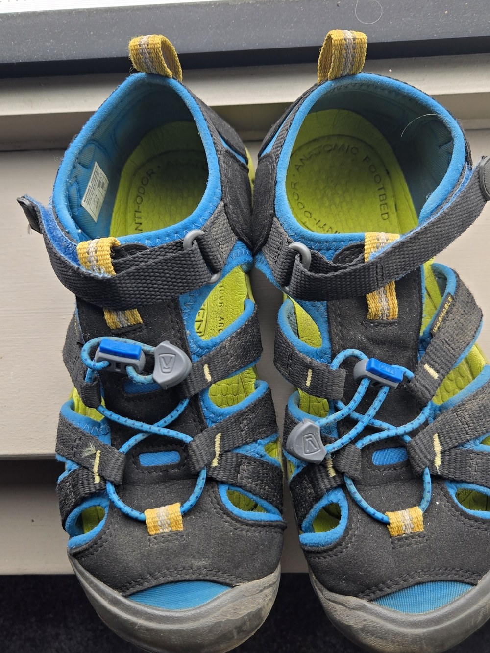 Keen Kids Gray, Blue and Yellow Sport Sandals